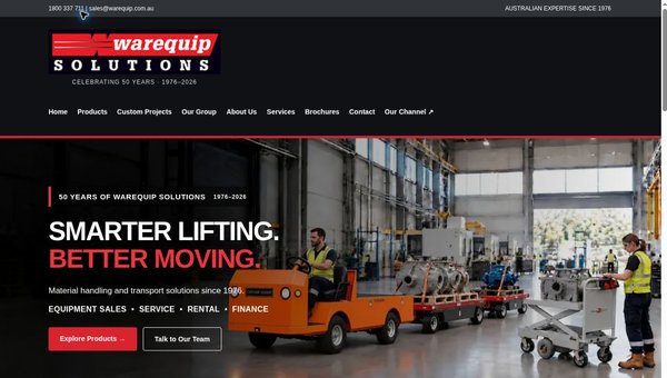 Warequip Solutions website preview